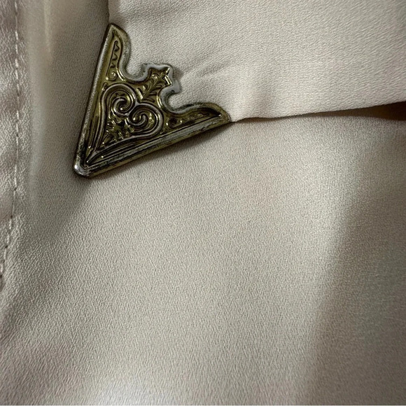 Cotton Candy women's size small sleeveless cream tunic with embellishments - Picture 3 of 5